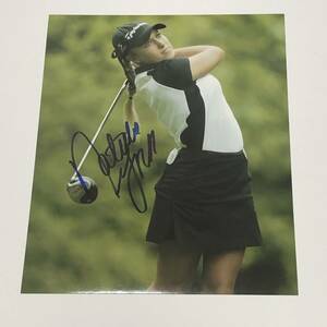 LPGA●美人ゴルファー ナタリー・ガルビス 直筆サインフォトC