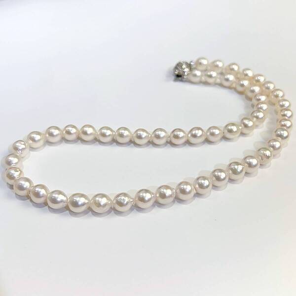 SV AKOYA アコヤ パール バロック ネックレス 天然 本真珠 レディース アクセサリー 未使用品