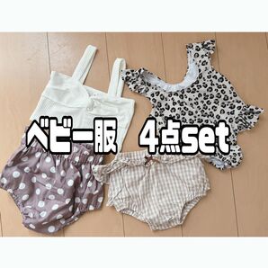 ベビー服3点、水着1点 女の子 80サイズ まとめ売り