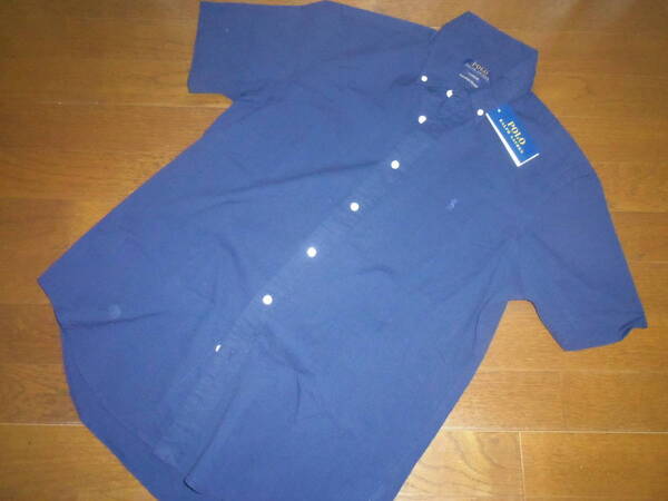 新品♪ラルフローレン≪POLO≫♪ロゴ柄/半袖ボタンダウン コットンシャツ♪♪17600円♪♪M~L♪
