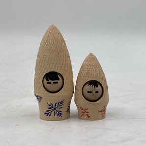 クリエイティブこけし ヴィンテージ 日本 人形 2体セット 木工品 相原サイン入り★K2128L1