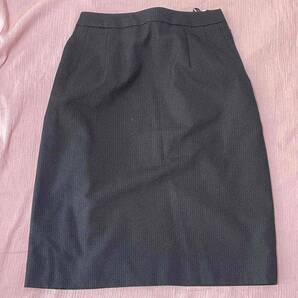 ※Bランク※【中古】BONOFFICE_9号 /タイトスカート/AS2306/ブラック/カラードットストライプ/かわいいOL制服/おしゃれ会社事務服/