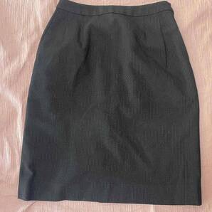 ※Cランク※【中古】BONOFFICE_9号 /タイトスカート/AS2306/ブラック/カラードットストライプ/かわいいOL制服/おしゃれ会社事務服/