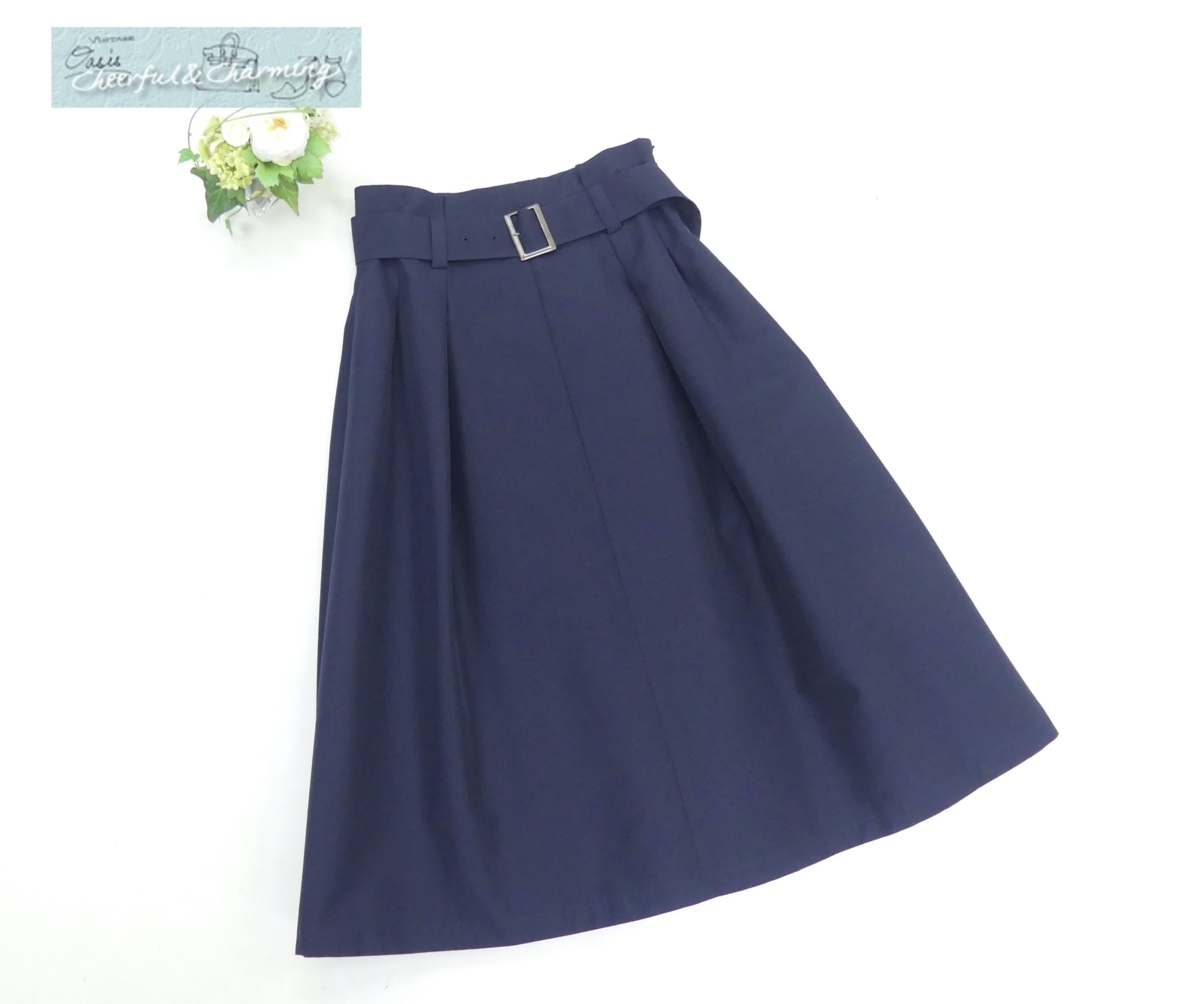 フォクシーウールシルクスカートブルー