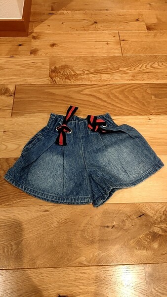 美品 ベビー 赤ちゃん 80センチ デニム 半ズボン かわいい 綿100% オシャレ 洗いがえ お出かけ 保育園
