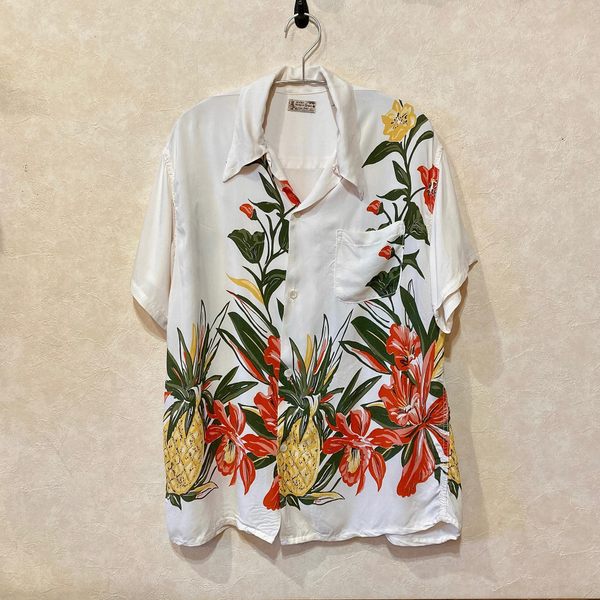レア DENIME ドゥニーム 初期1980年代 オリゾンティー ヴィンテージ復刻アロハシャツ ワンオーナー size L