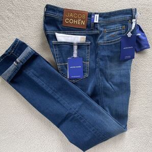 【JACOB COHEN ヤコブコーエン NICK SLIM J622 後継 】バンダナ付き イタリア製 美脚 テーパード ストレッチ デニム 32 インチ ジーンズ