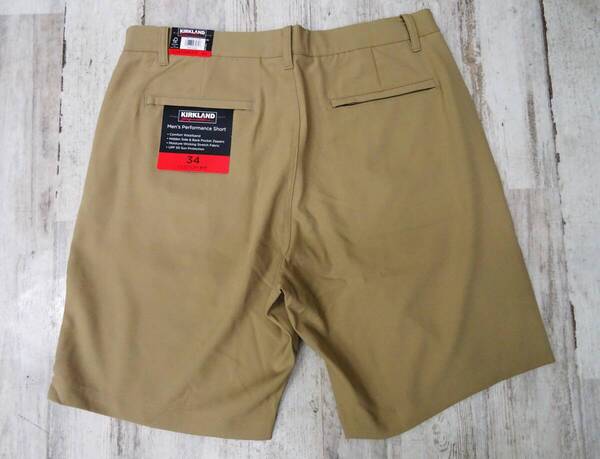 H-012-10 新品 Kirkland カークランド メンズ ショートパンツ 【サイズ34】 ベージュ