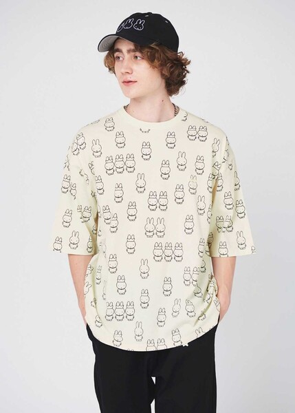 新品未使用!グラニフ ブルーナ ミッフィー ビッグシルエット Tシャツ Lサイズ メンズ