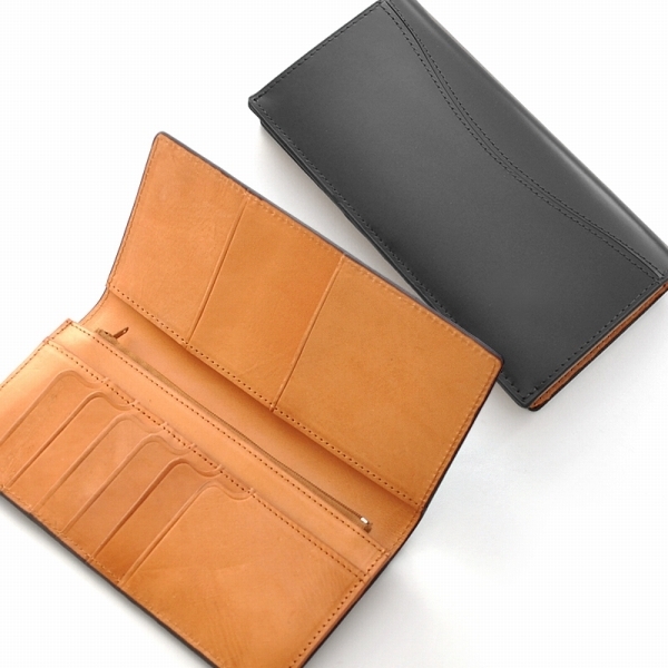 【決算大感謝祭特別SALE】【送料込み】【激安】【新品】【税込み】馬革 本バッファローレザー 男女兼用 シンプルロングウォレット 黒