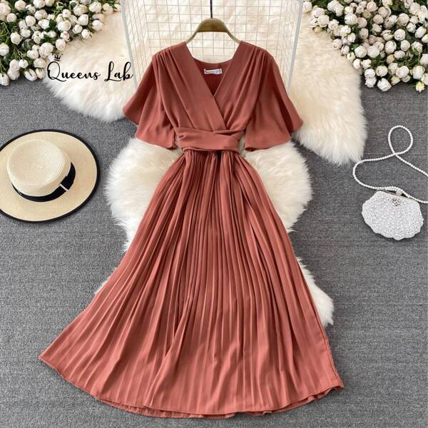 ワンピース ロングワンピース レディース 夏 きれいめ dress ドレス 半袖