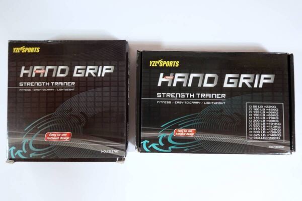 YZLSPORTS POWER Hand Grip 100LB(45kg) ブラック シルバー 2個セット ハンドグリップ 握力トレーニング