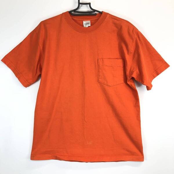 USA製 キャンバー CAMBER 半袖ポケットTシャツ オレンジ Mサイズ