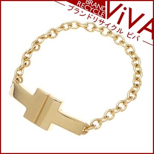 Tiffany TWO цепной венец кольцо K18YG желтое золото 8 номер прекрасный товар новый товар произведена отделка .. пачка соответствует возможность стоимость доставки 300 иен