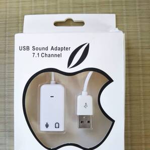 USB sound adapter サウンドアダプター 7.1channel 中古品 USBからイヤホンやマイク端子が取れる パソコンイヤホンジャック故障等に