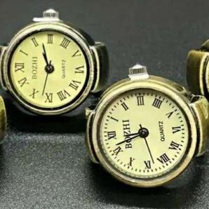 新品 2パターンセット ヴィンテージ 指時計 指輪 リング 丸型 wmd