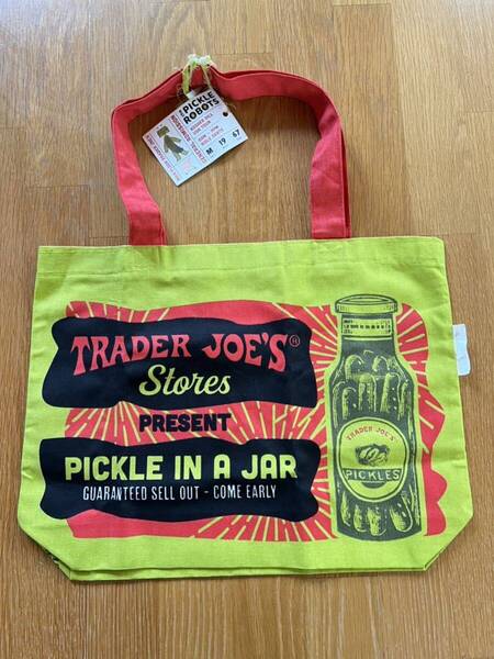 USA買付/ TRADER JOE'S オリジナル エコBAG 《pickles》トレーダージョーズ エコバッグ アメリカ トートバッグ アメカジ アメリカ雑貨