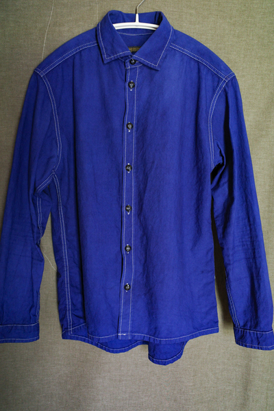 GARMENT REPRODUCTION OF WORKERS フランス製 藍ヴィンテージコットンシャツ メンズS