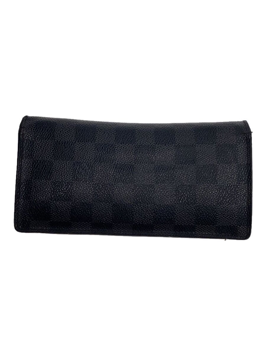 LOUIS VUITTON◆ポルト・フォイユ・ブラザ_ダミエ・グラフィット_BLK/PVC/BLK/メンズ
