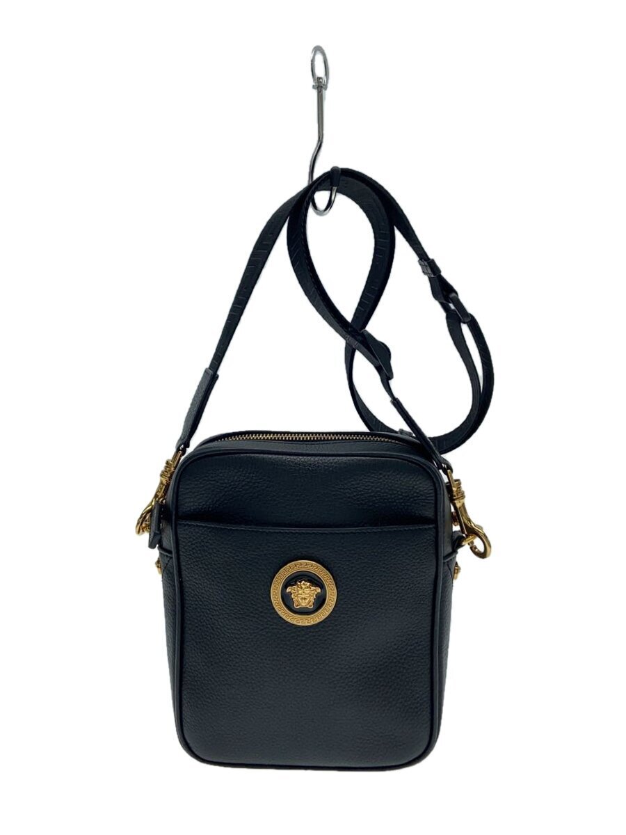 VERSACE◆ショルダーバッグ/牛革/ブラック/1002885