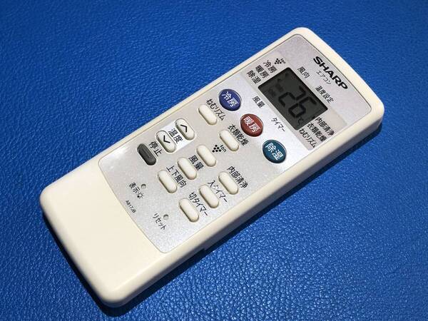 送料無料 中古 美品 SHARP シャープ エアコン リモコン A817JB 除菌 清掃済 安心の保証有 (管理No 15-4)