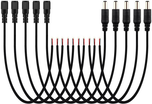 DC電源ケーブル 5.5x2.1mm プラグ プラグ電源供給ケーブル2個セット