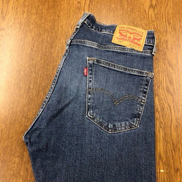【FH388】Levi's 505 W33 L32 色落ち加工 ジーンズ ジーパン デニムパンツ ストレッチ生地 メンズブランド古着 リーバイス505 送料無料