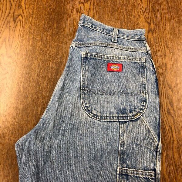 【FH469】Dickies W36 L30 デニムペインターパンツ ワークパンツ メンズブランド古着 ディッキーズ 送料無料