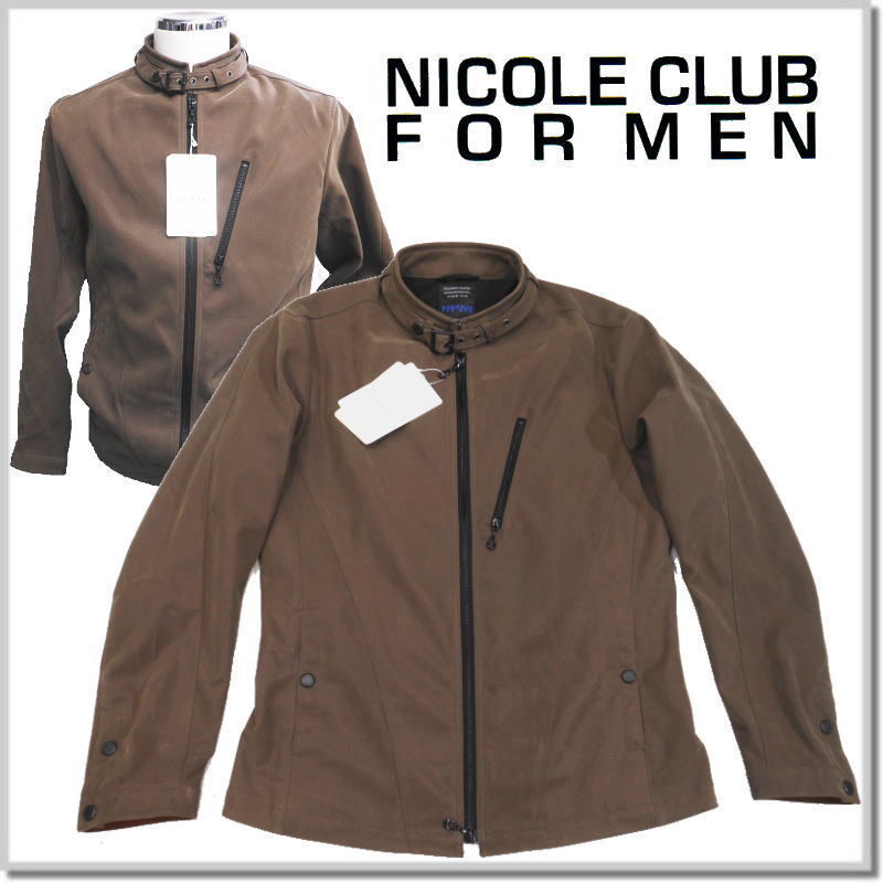 NICOLE CLUB FOR MEN レザー 革ジャン キャメル ブラウン COW HIDE CAMEL - レザージャケット 革ジャン 本革専門通販