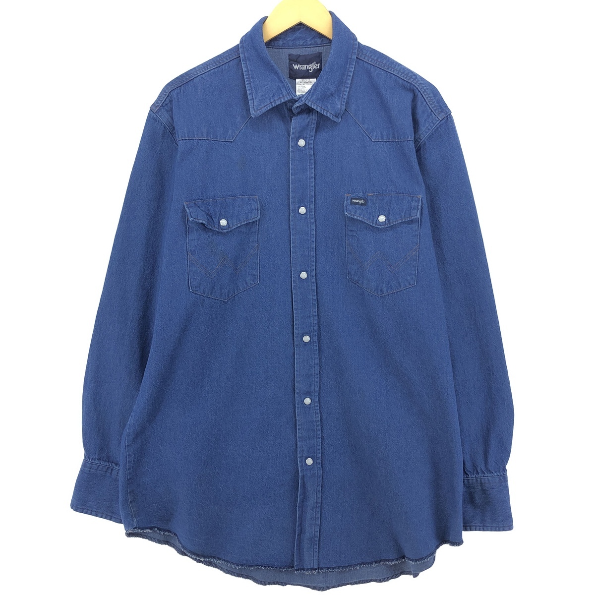 古着 ラングラー Wrangler 長袖 デニム ウエスタンシャツ メンズXL相当 /eaa476774