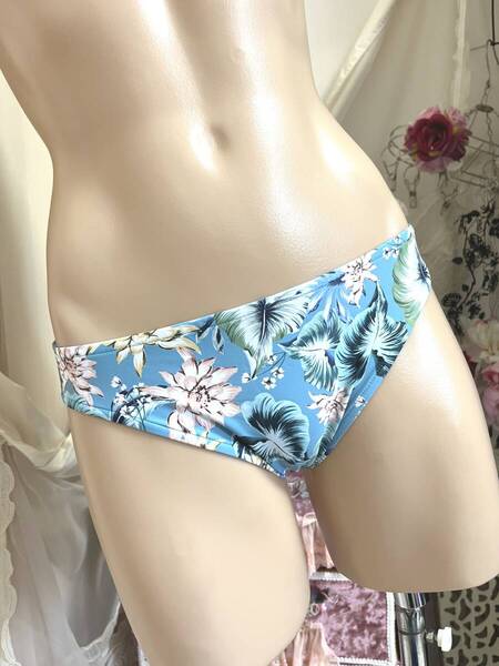 レディス水着9M:シーズン*日本製◆ビキニパンツ*水着ショーツ:サックスブルー