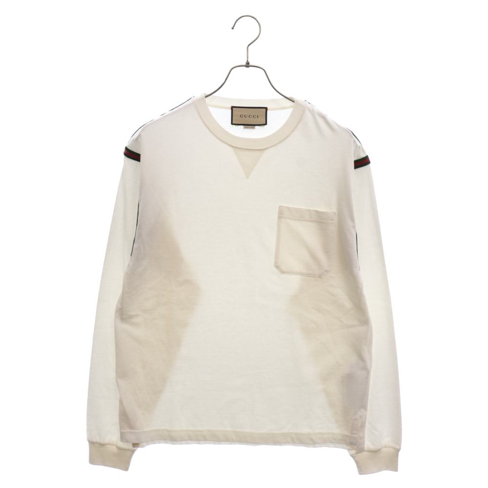 GUCCI グッチ 24AW Cotton jersey T-shirt コットン ジャージー長袖Tシャツ ホワイト 768441 XJF3T
