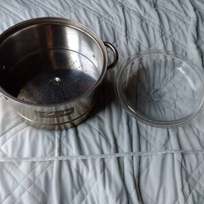 直径23cm ステンレス製 蓋はガラス製 蒸し器 鍋 調理器具 厨房機器 クック・ライフ キッチン 即決