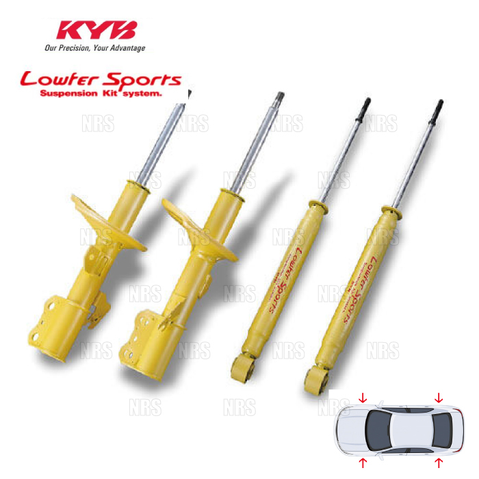KYB カヤバ ローファースポーツ ショック (前後セット) MOVE ムーヴ コンテ カスタムRS L585S KF 08/8~ 4WD車 (WST5453R/WST5453L/WSF1097