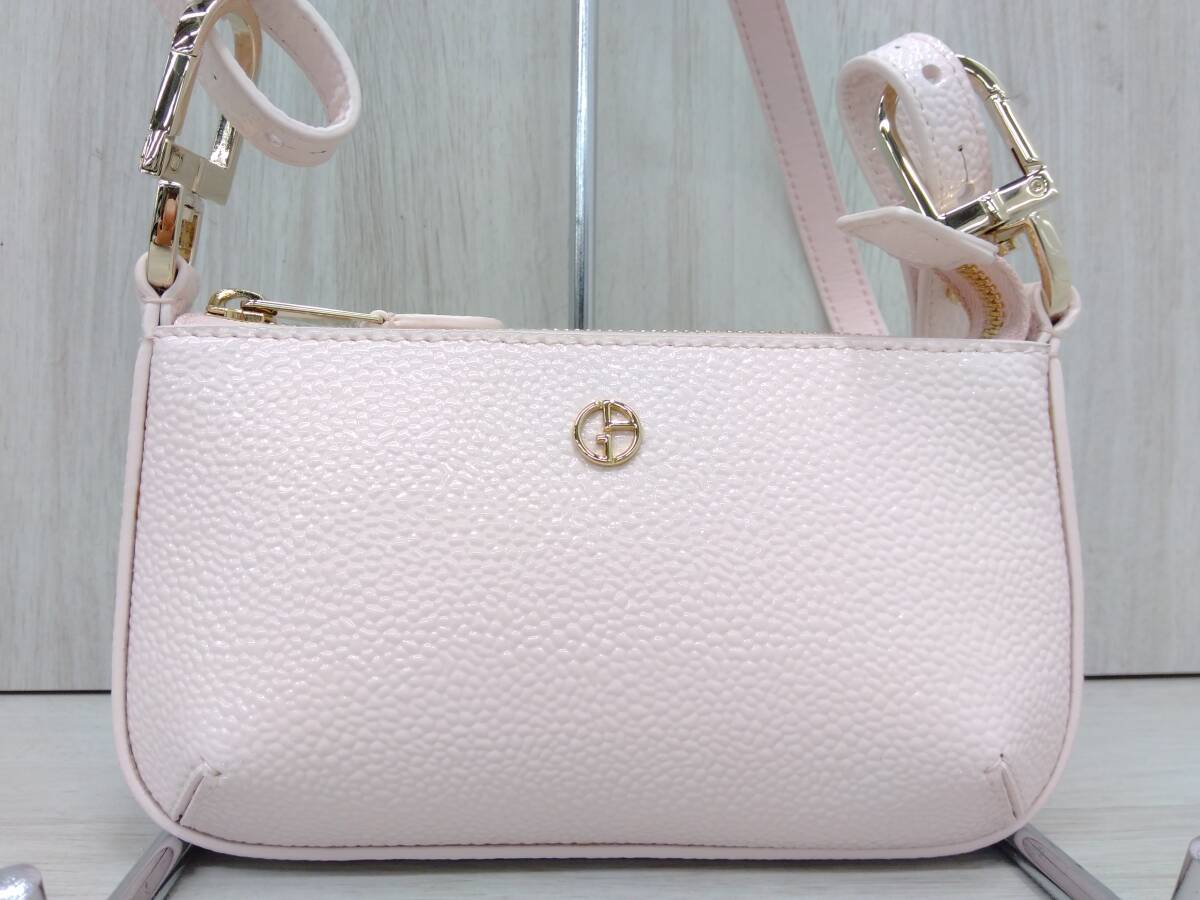 ジョルジオ・アルマーニ GIORGIO ARMANI 2wayバッグ ピンク 保存袋・替えハンドル付