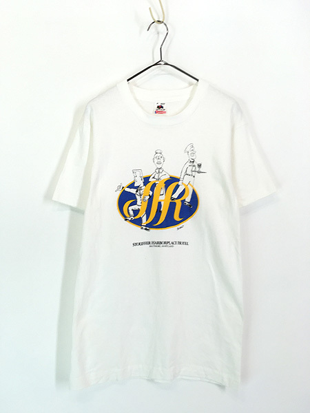 古着 90s USA製 SFR ホテル 企業 コミカル ポップ アート Tシャツ M 古着