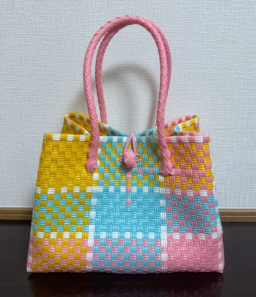 プラカゴ メルカド トートバッグ ハンドメイド パサール かごバッグ 軽量 Mサイズ