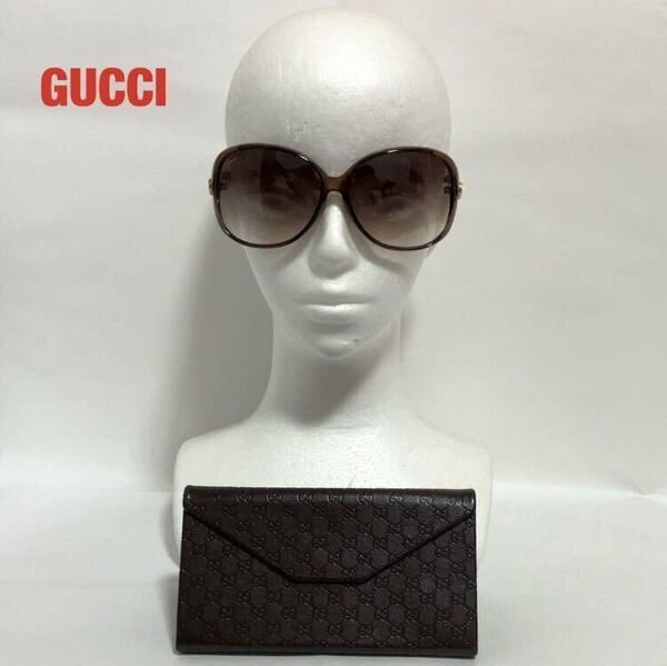 【美品】GUCCI グッチ サングラス インターロッキング バタフライ ハート アジアンフィット 付属品付き GG3525/K/S XGJFM