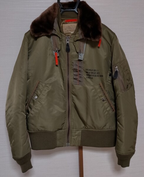 市場ほぼ皆無【コマンド感マックス/超コアボンバージャケット/中古】アビレックス B-15 フライトジャケット ステンシル オリーブドラブ M