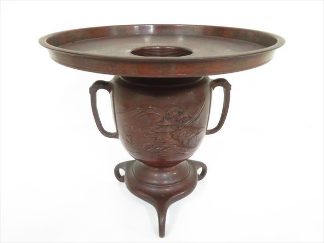 ☆薄端 うすわた 古銅 銅製 花瓶 花器 古民家 金属工芸品 生花 ☆薄端 うすわた 古銅 銅製 花瓶 花器 古民家 金属工芸品 生花