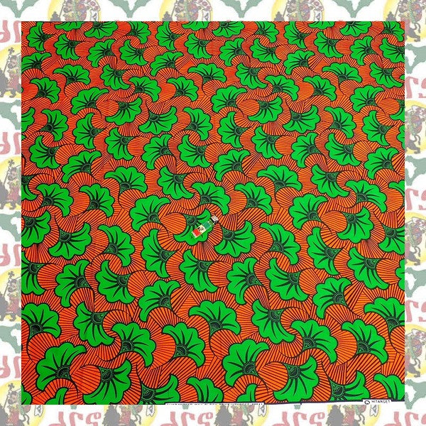 【SALE/180cm x 110cm/2ヤード】アフリカンプリント生地 barg-q34 アフリカ布 アフリカ生地 ゴールドプリント アンカラ キテンゲ パーニュ