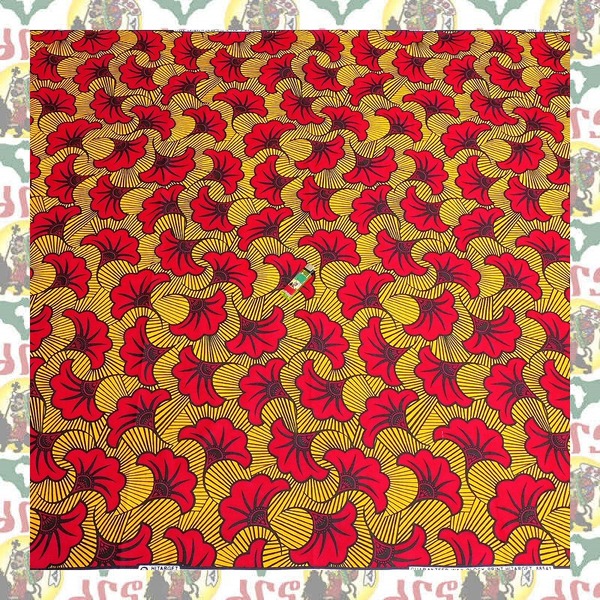 【SALE/270cm x 110cm/3ヤード】アフリカンプリント生地 barg-q36 アフリカ布 アフリカ生地 ゴールドプリント アンカラ キテンゲ パーニュ