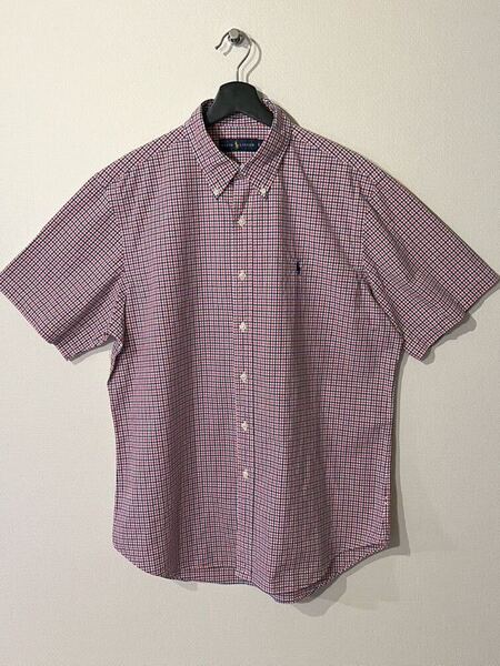 RALPH LAUREN /半袖ボタンダウンチェックシャツ/ SIZE:L /ギンガムチェック トリコロールカラー /ラルフローレン /SS BD SHIRTS /POLO ポロ