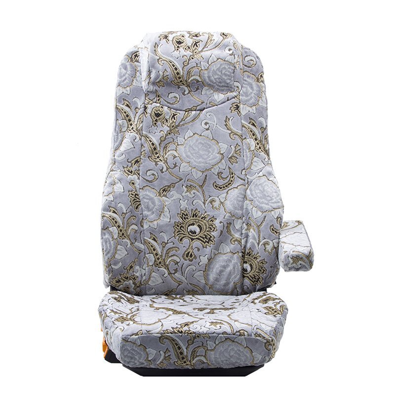 金華山 モンブランローズ 運転席 ダイハツ ハイゼット ジャンボ ヘッドレスト一体式 トラック シートカバー シルバー【送料800円】