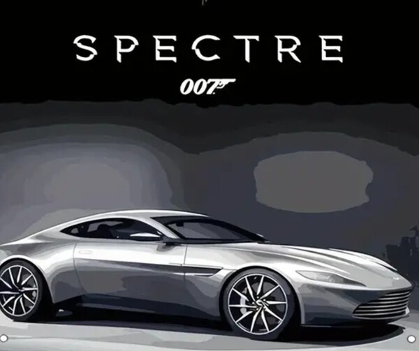 【送料無料・匿名発送】新品◆◆◆『007☆スペクター★★★ボンドカー★ アストンマーティン☆ DB10 』②◆◆◆ブリキ看板