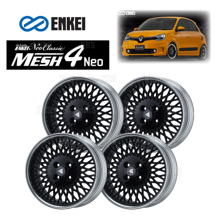 ENKEI エンケイ MESH4 Neo (ローディスク/ブラック) 8.0J x 16インチ +35 PCD100 4穴 4本セット (MESH4NEO-L-C018-B-4S