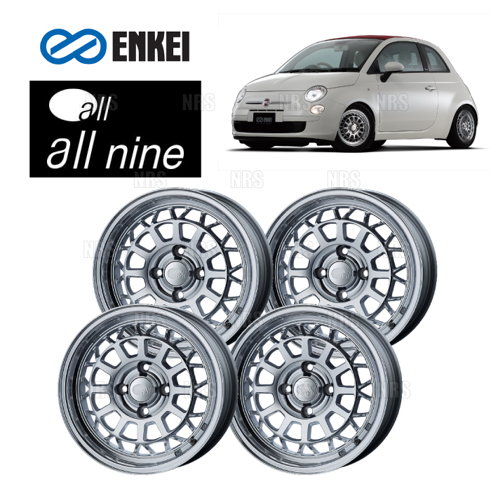 ENKEI エンケイ all nine (M/P ミラーポリッシュ) 6.0J x 15インチ +35 PCD100 4穴 4本セット (NINE-B002-MP-4S