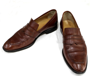 【HERMES】エルメス レザー ローファー ブラウン サイズ 紳士靴 ドレスシューズ サイズ 38?