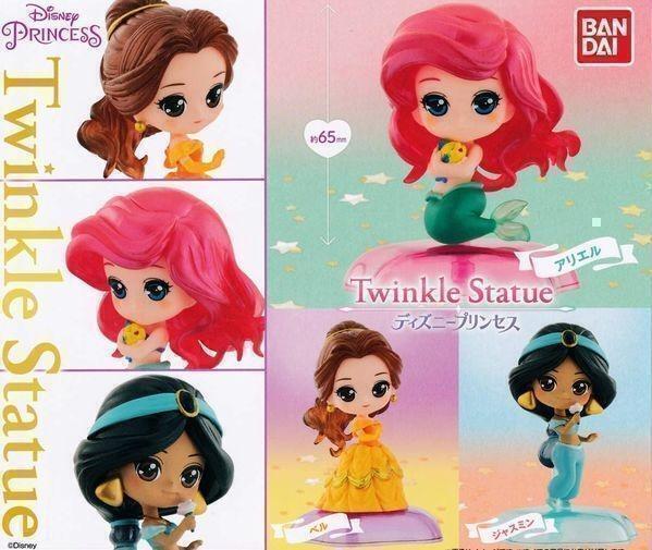ラスト【A-3】ガチャガチャ ディズニープリンセス Disney Princess Twinkle Statue 全3種セット フィギュア トゥインクルスタチュー