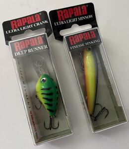 Rapala ウルトラライトクランクx1 ウルトラライトミノーx1 【新品未開封】ラパラ